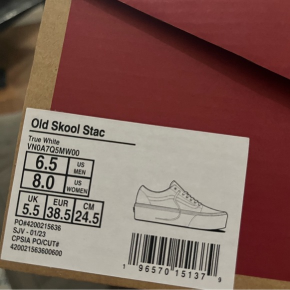 NWT White Platform Vans - Picture 3 of 3